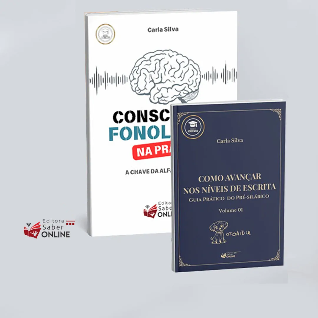 Capa do livro Combo Essencial Carla Silva – Alfabetização na Prática, de Carla Silva | Editora Saber Online